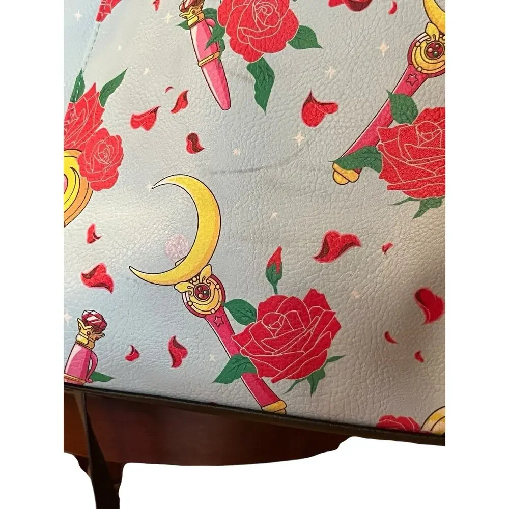 Loungefly Sailor Moon Rare Purse Crossbody & Satchel Gadgets & Roses Print READ